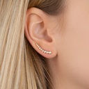 Boucles d'oreilles grimpantes Boulettes Zircons