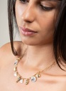 COLLIER BRELOQUES OCEAN ET KEISHIS - ACIER DORE
