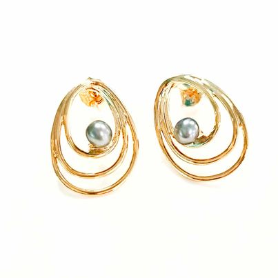 BOUCLES D'OREILLES SPHERES AVEC KEISHI