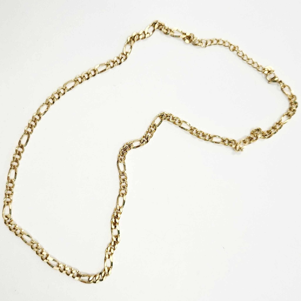 Chaîne cheval alternée en acier doré (60cm)