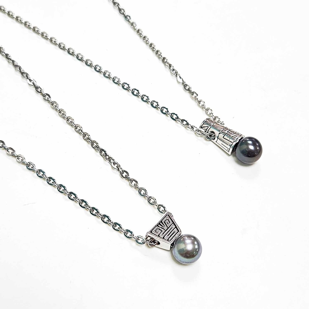 Collier homme avec pendentif totem - acier inox