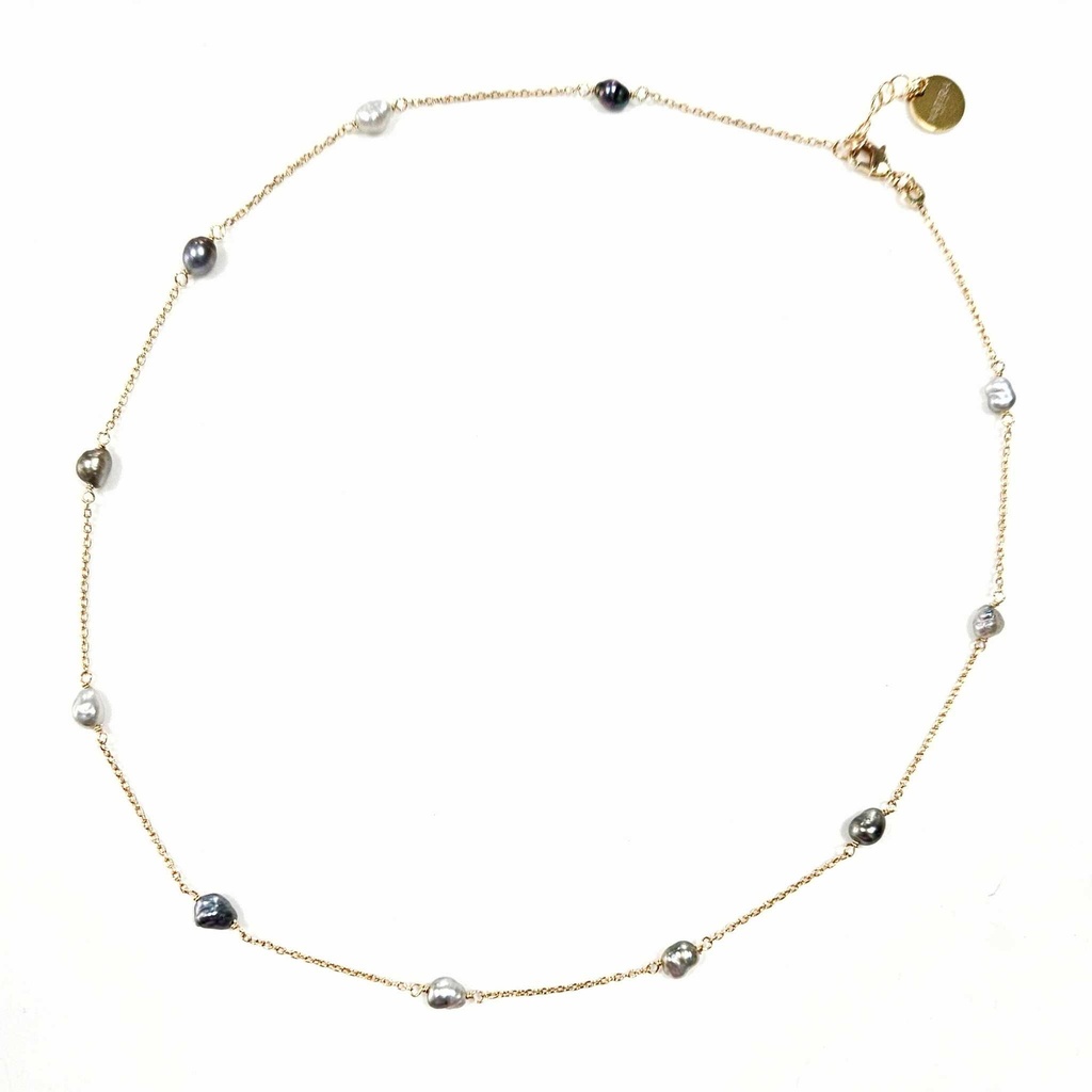 COLLIER 11 KEISHIS - PLAQUE OR
