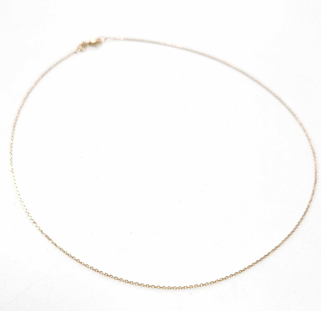 CHAINE EN PLAQUE OR 40/42/45 CM
