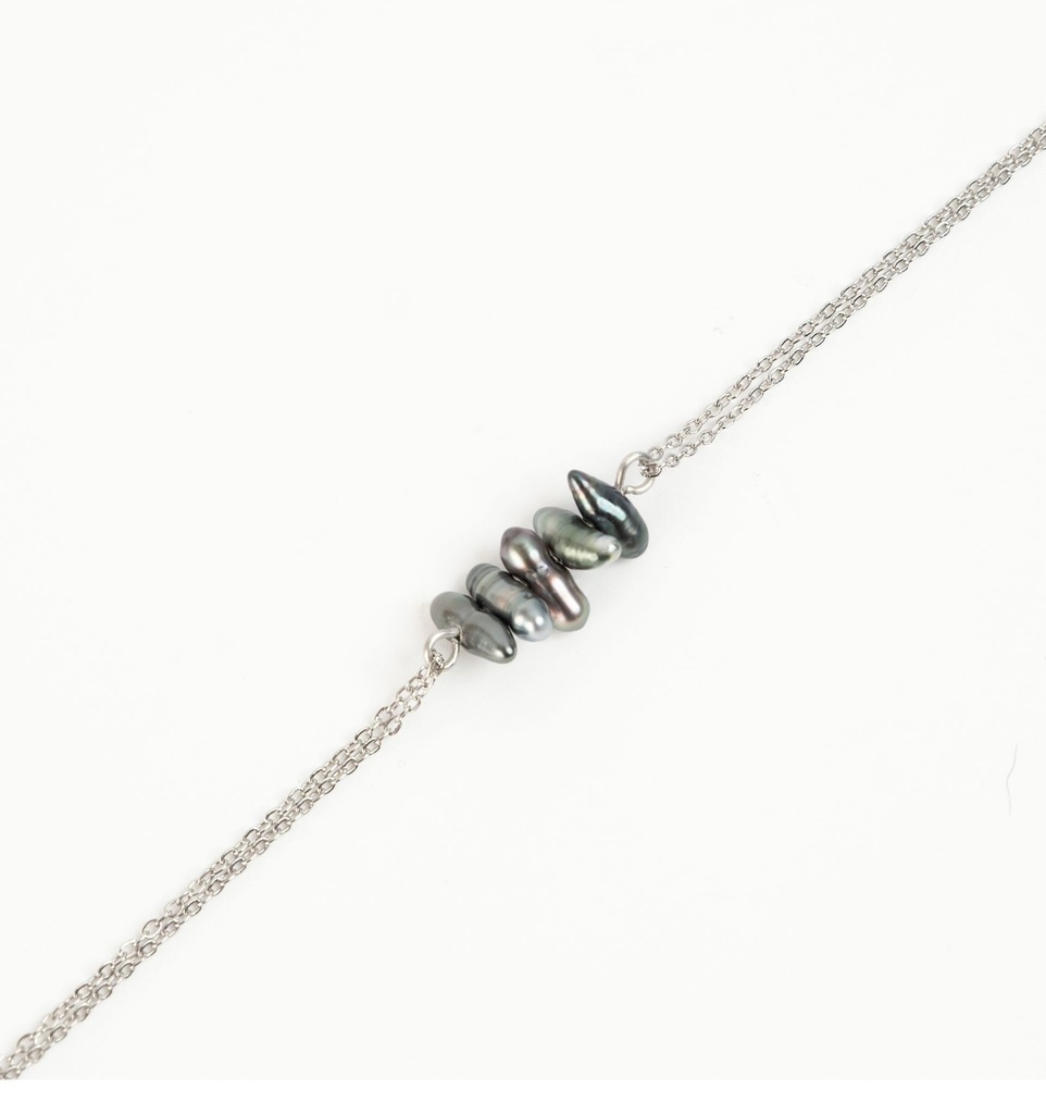 Bracelet multi chaines acier inoxydable 5 keishis