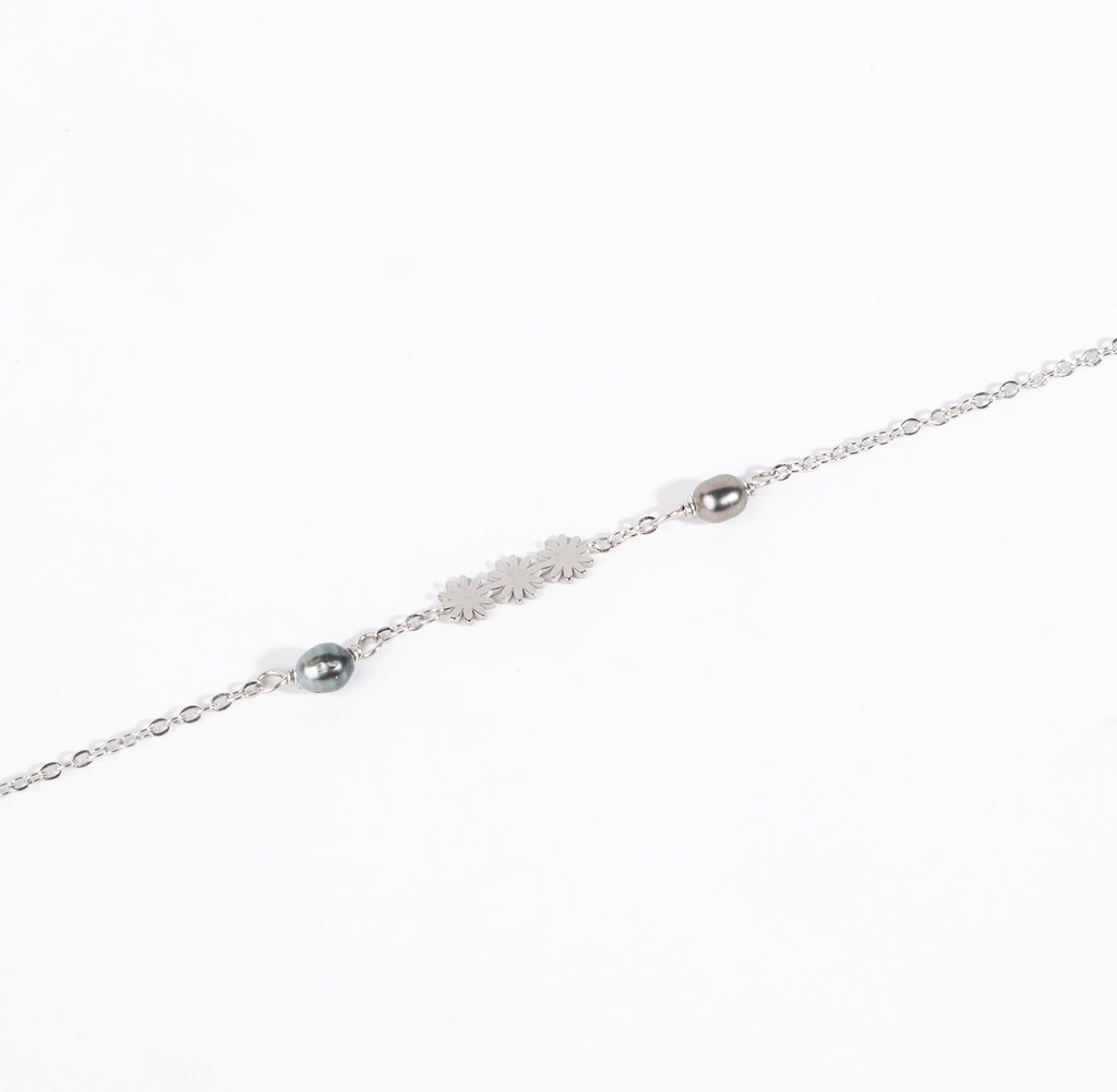 BRACELET 3 SOLEILS ET 2 KEISHIS - ACIER INOX