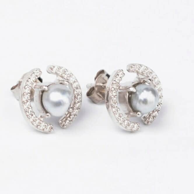 BOUCLES D OREILLES ARGENT DOUBLE C - KEISHIS ET ZIRCONS