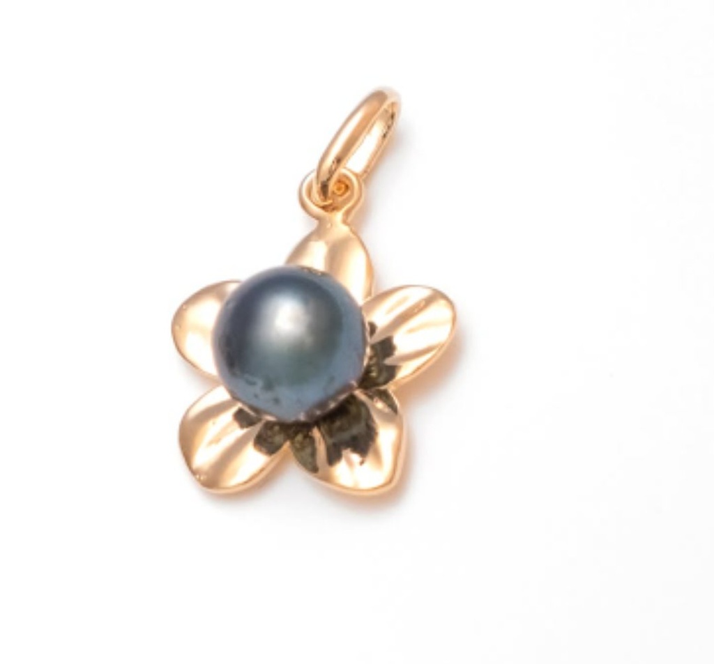 Pendentif plaqué or tiare perle