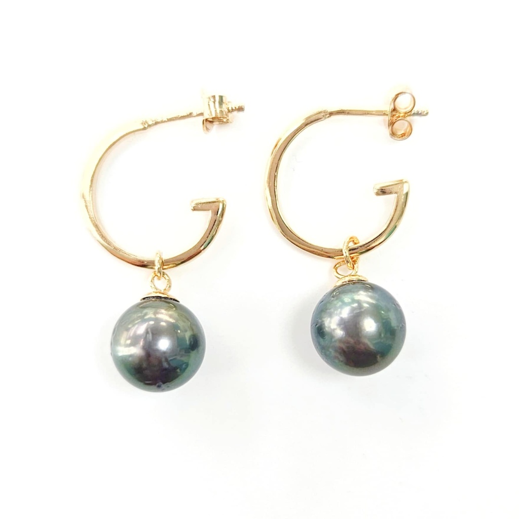 PETITES CREOLES PERLE - PLAQUE OR