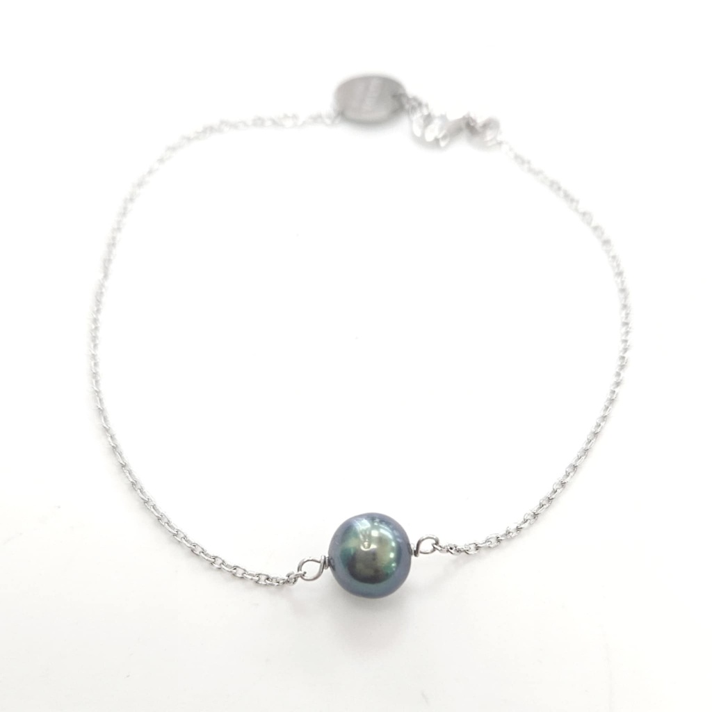 BRACELET SIMPLE 1 PERLE - ARGENT