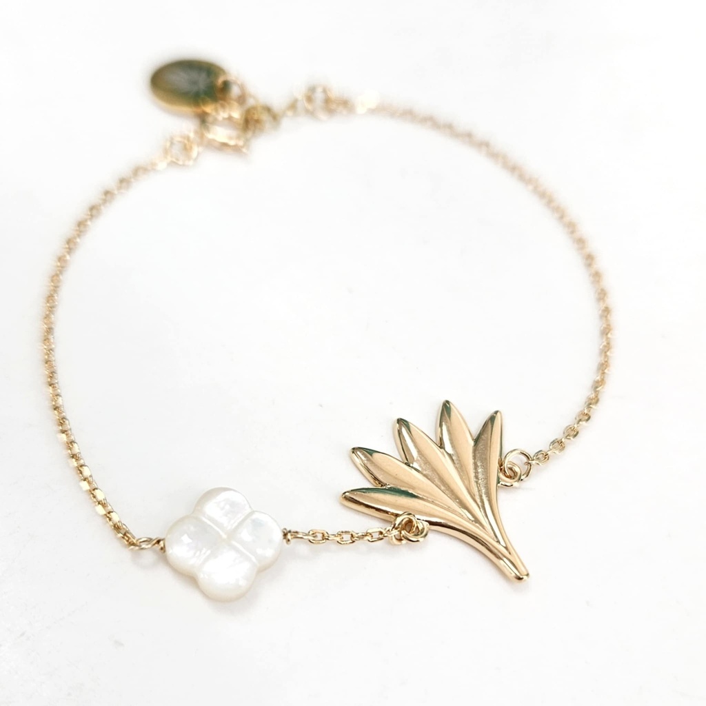 Bracelet plaqué or APETAHI ET NACRE