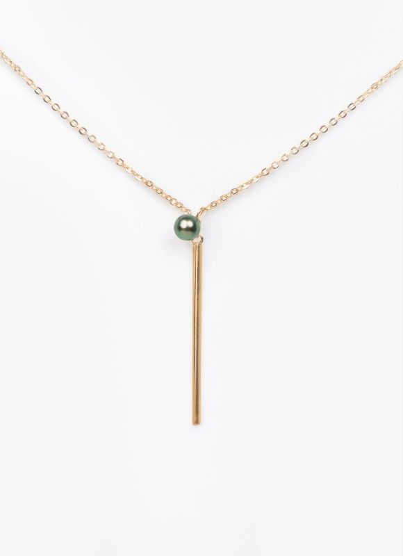 COLLIER KEISHI ET TIGE - PLAQUE OR