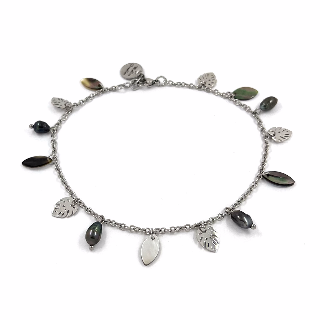 Chaîne cheville breloque Ape Keishis Nacre