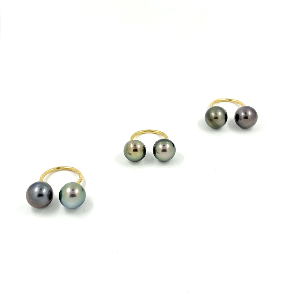 Bague toi &amp; moi - Plaqué or