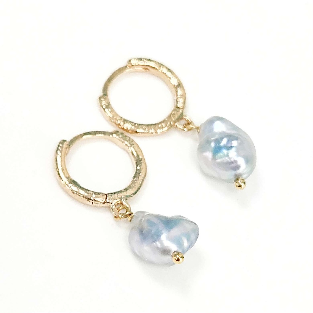 Mini créoles 1 Keishi - plaqué or