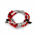 Bracelet Nico 3 tours rouge