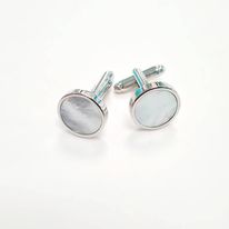 BOUTONS DE MANCHETTE NACRE - acier inoxydable