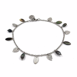 [CC5] Chaîne cheville breloque Ape Keishis Nacre