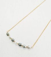 [COTINI9K] Collier Tini 7 keishis - plaqué or