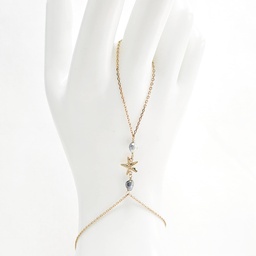 [CN0780] Bijou de main en plaqué or Étoile et keishis