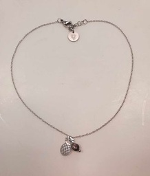 [MINIANA] Collier ACIER  bébé mini ananas + keishi