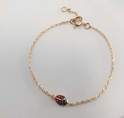 [BRCOC] Bracelet Plaqué Or Enfant Coccinelle