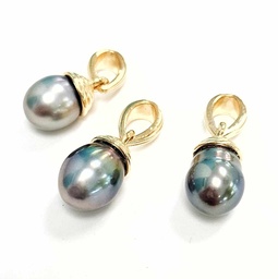 [P18] PENDENTIF PERLE DE TAHITI - plaqué or