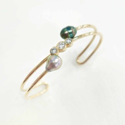 [JTMK] JONC TOI ET MOI KEISHIS ET ZIRCONS - plaqué or