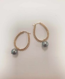 [CRPGF] CREOLES plaqué or + perles