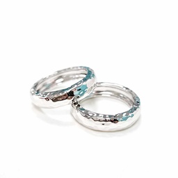 [BAGARG] BAGUE ANNEAU LARGE MARTELE - ARGENT