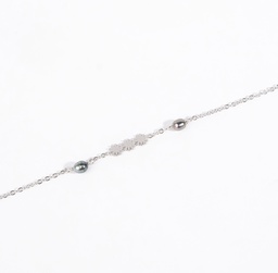 [BRACSOK] BRACELET 3 SOLEILS ET 2 KEISHIS - ACIER INOX
