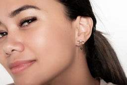 [BODIAD] BOUCLE D'OREILLES  plaqué or DIADEME + keishis