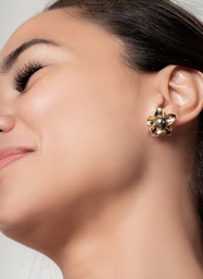 [BOTIPA] BOUCLES D OREILLES plaqué or TIARE TIPANIE AVEC PERLE