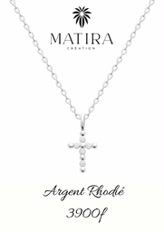 [CHRIST] Croix en argent zircons