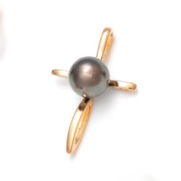 [CROIXP] PENDENTIF CROIX ET PERLE - PLAQUE OR