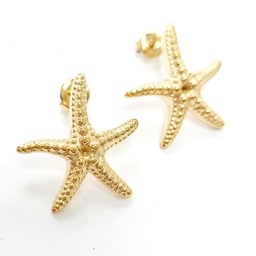 [BOETOIL] BOUCLES D OREILLES ETOILE DE MER - ACIER DORE