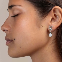 [MINISEABO] BOUCLES D OREILLES MINI ETOILE DE MER ET MINI NACRE SHELL - ACIER